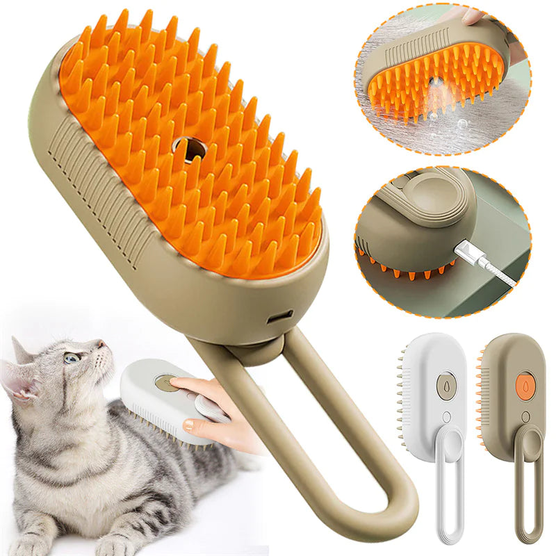 3-in-1 Pet Vapor Grooming Brush