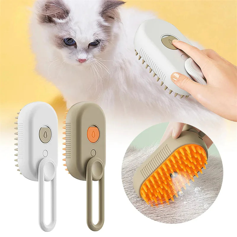 3-in-1 Pet Vapor Grooming Brush